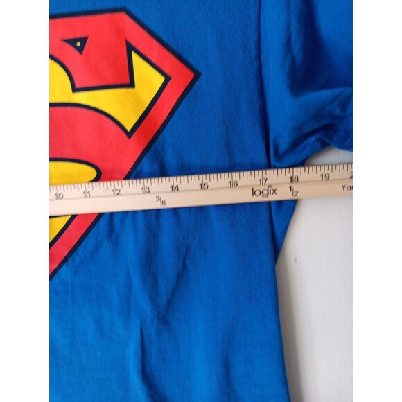 Superman Shirt Men's Medium Blue Short Sleeve Tee Logo DC Comics - Picture 12 of 16